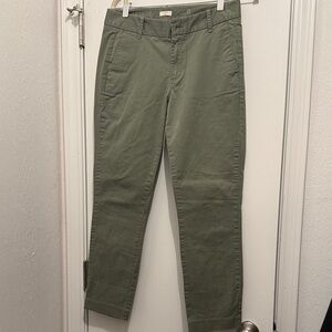 J. Crew Olive Straight Leg Pants
